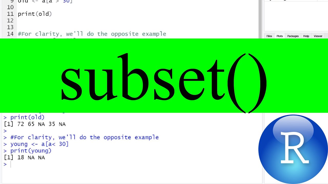 Filtering with subset() in R (E16)