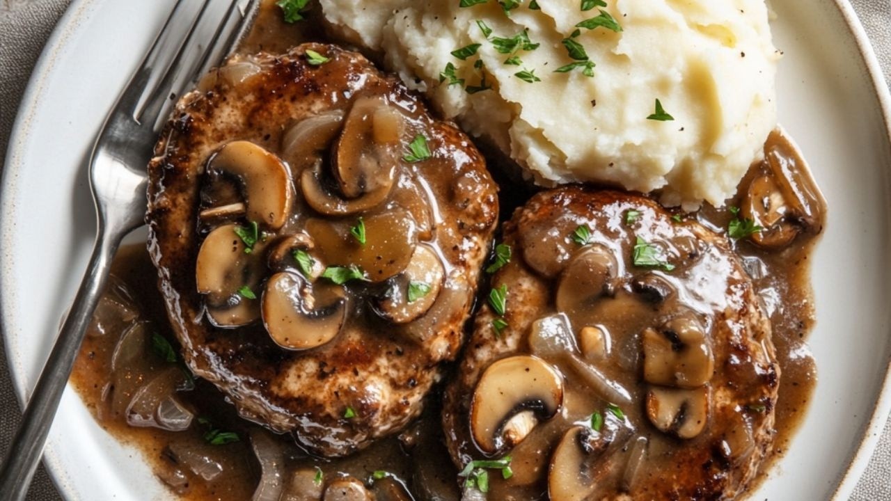 A Childhood Favorite: Classic Salisbury Steak with Rich Mushroom Gravy