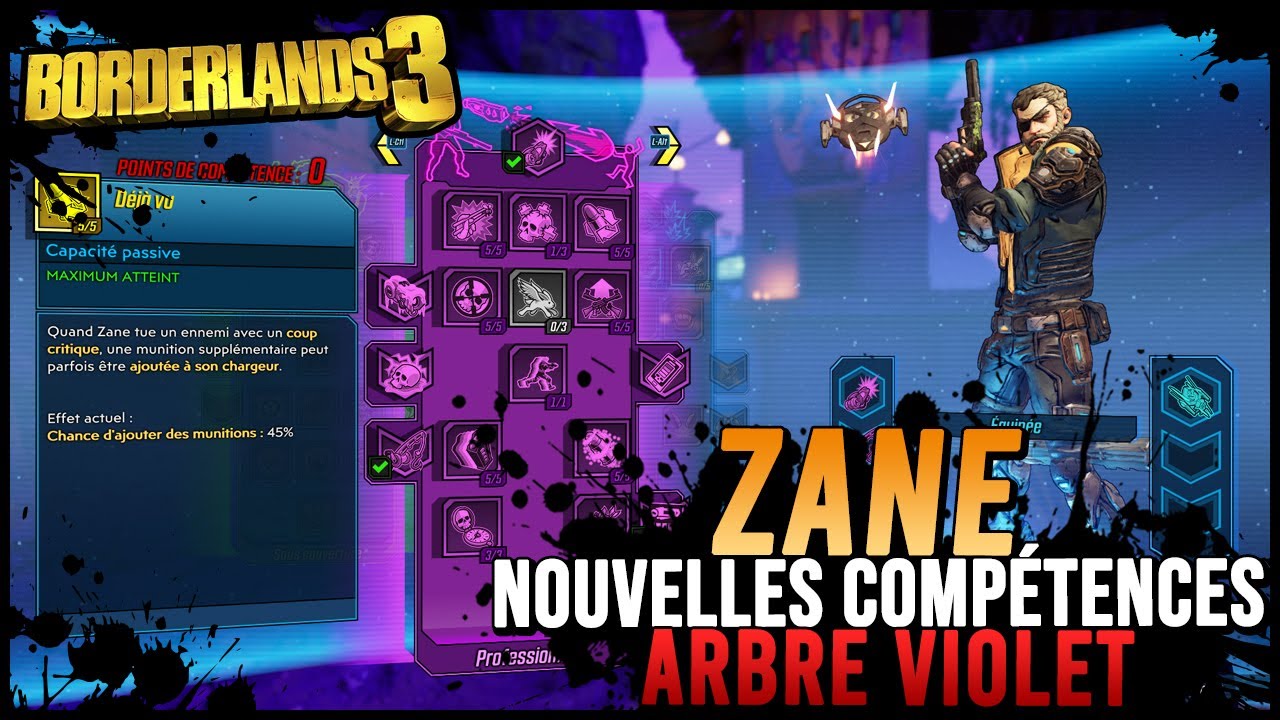 Borderlands 3 : Nouvelles Compétences Zane - Build Arbre Violet !