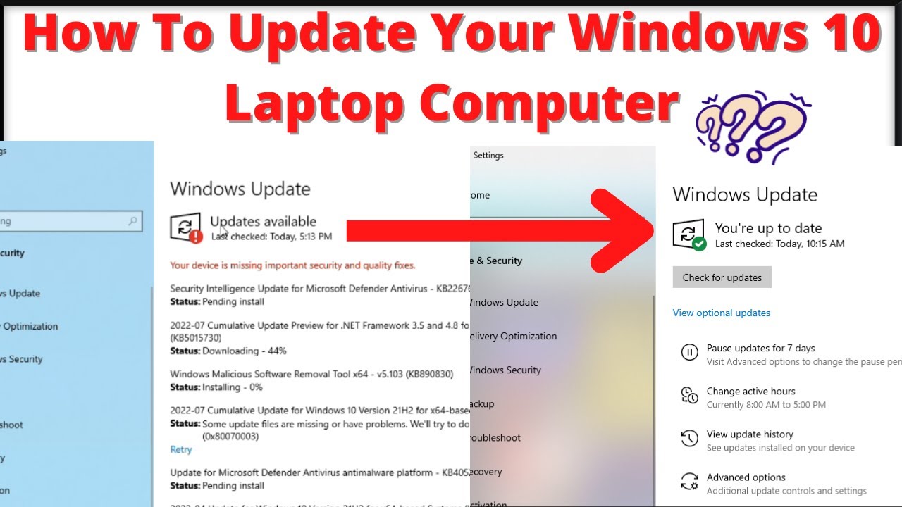 How To Update Your Windows 10 Laptop Computer | how to update windows 10 in laptop | Windows 10 20H2