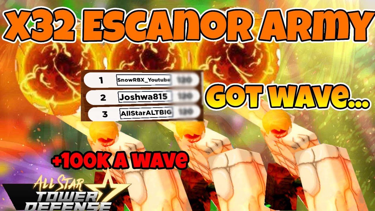 (SnowRbx) x32 Escanor Army Got Us Lb... | All Star Tower Defense