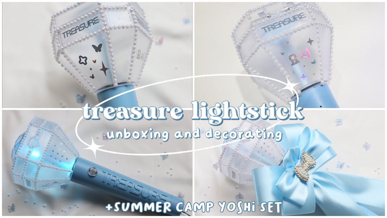 unboxing and decorating treasure official lightstick (트라이트) 💎