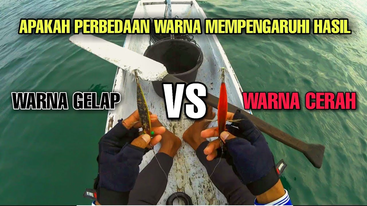 Adu Killer Umpan Cumi / Squid Jig Warna Hitam Vs Warna Merah Mana yang Paling Joss