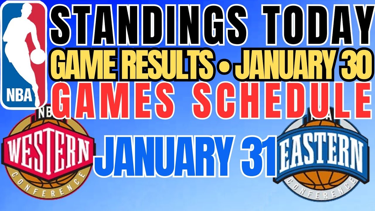 NBA STANDINGS TODAY as of January 30, 2026 | NBA SCHEDULE JANUARY 31, 2026 #nba #games #schedule