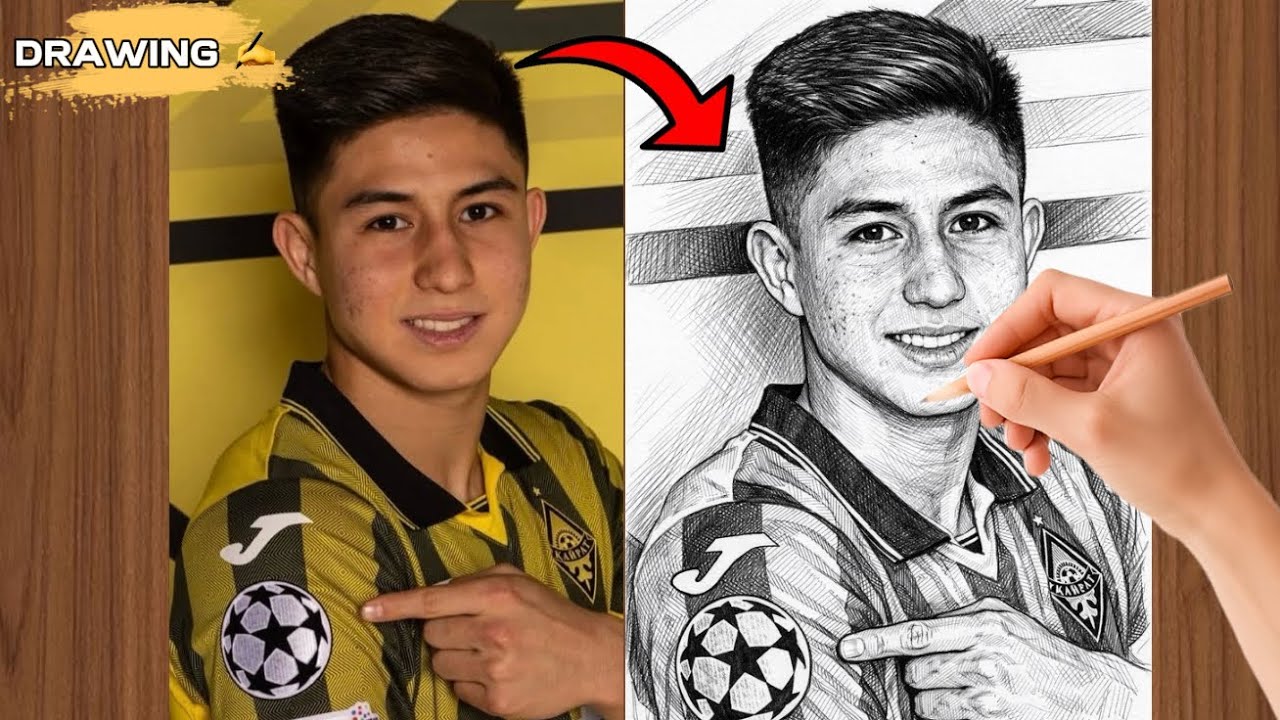 I drew a portrait of Dastan Satpayev. Please let me know what you think🇰🇿🔥