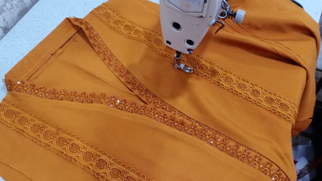 overlap collar neck cutting and stitching / new neck design