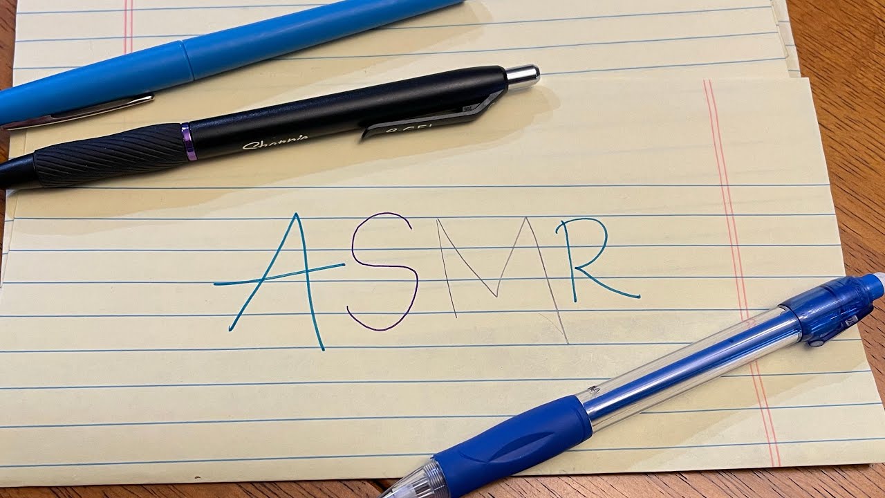 [ASMR] Writing Sounds | Ballpoint Pen on Paper | Pencil, Marker | No Voice