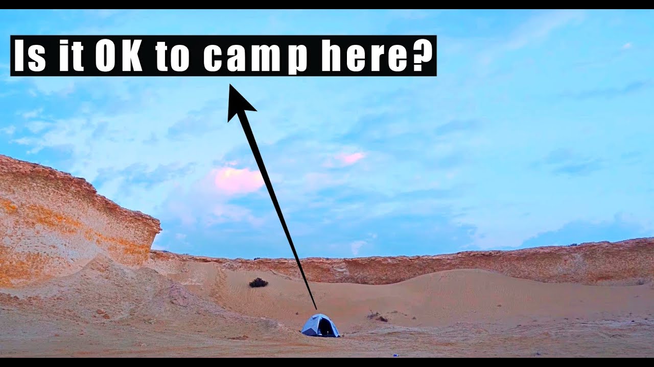 2025 Solo Trekking & camping in ZEKREET MOUNTAINS  | Eye Rock | Dust Storm | Qatar