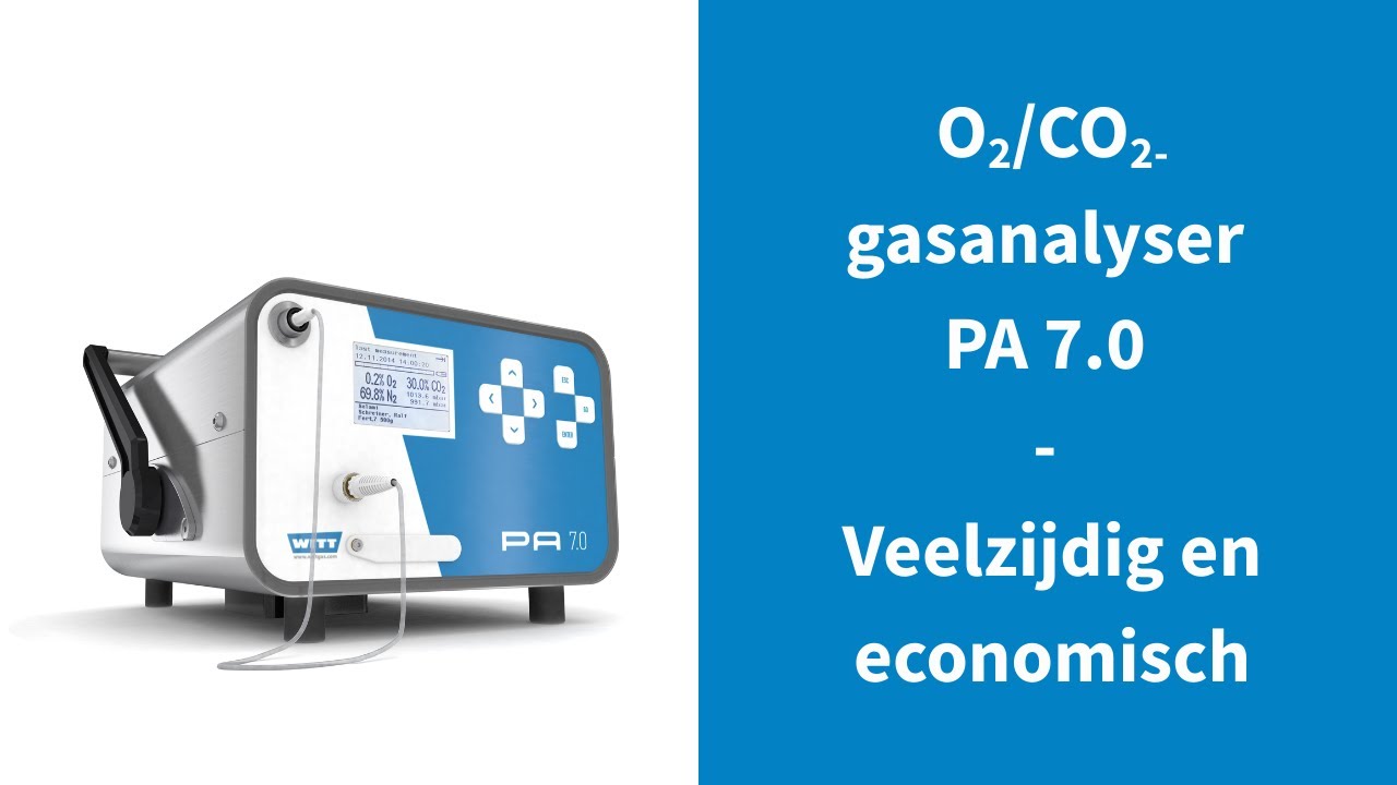 PA 7.0-gasanalyzer: O₂/CO₂‑bewaking inline en via steekproeven voor MAP‑verpakking, lassen, snijden