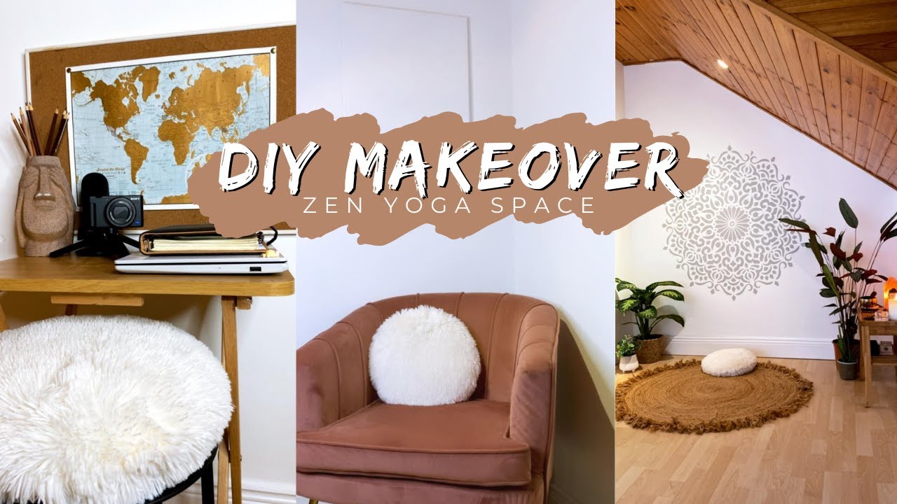 Creating a zen yoga space on a Budget, DIY makeover