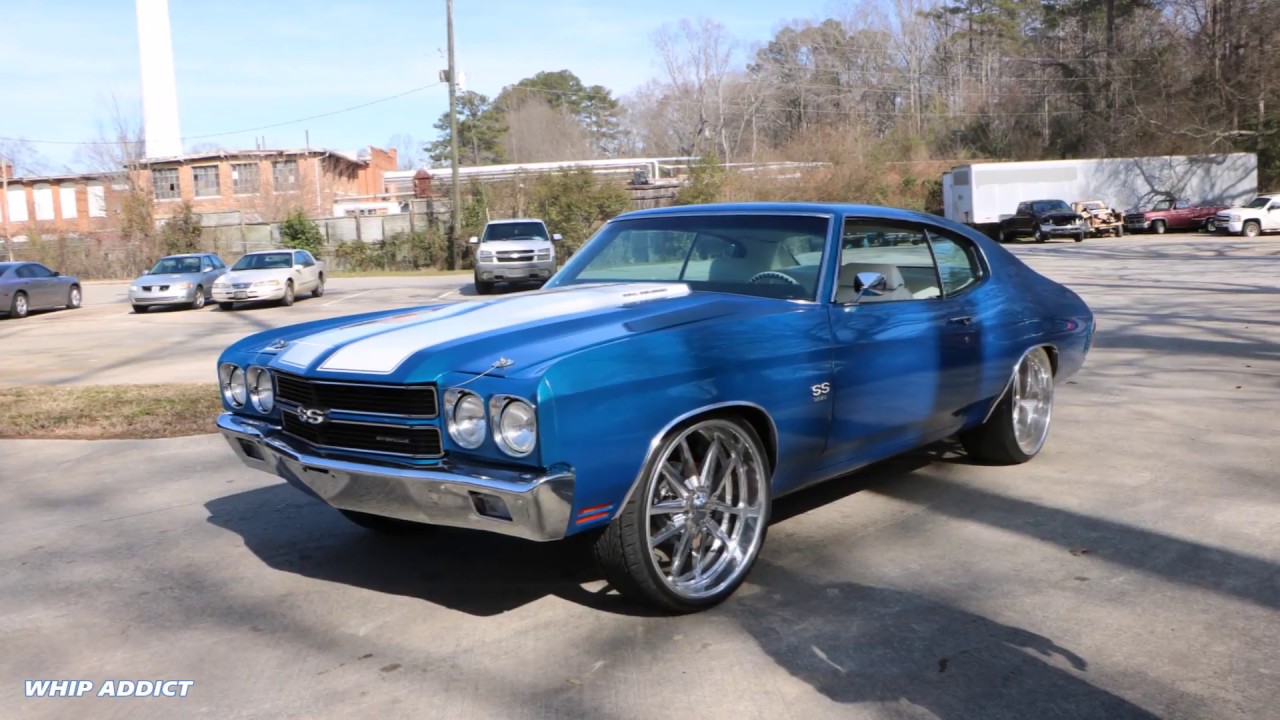 WhipAddict: Burnout Action, 70' Chevy Chevelle SS on Budnik 22s, 400 Small Block, White Interior