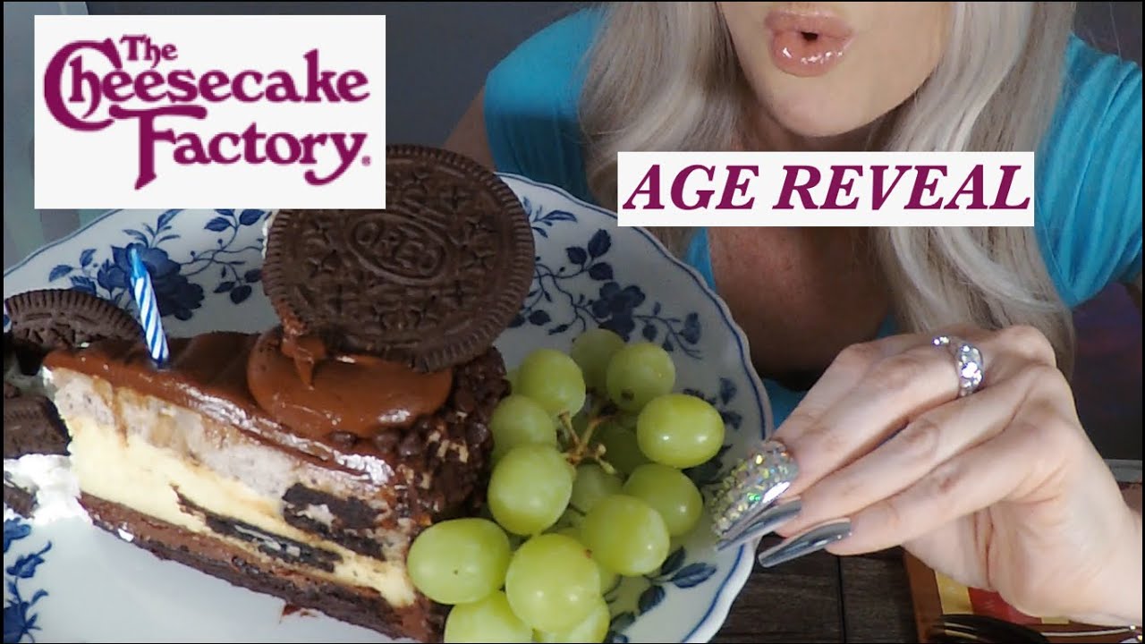 ASMR Cheesecake Factory Oreo Cheesecake | AGE REVEAL | Celebrating My Birthday & 50K Subs #mukbang