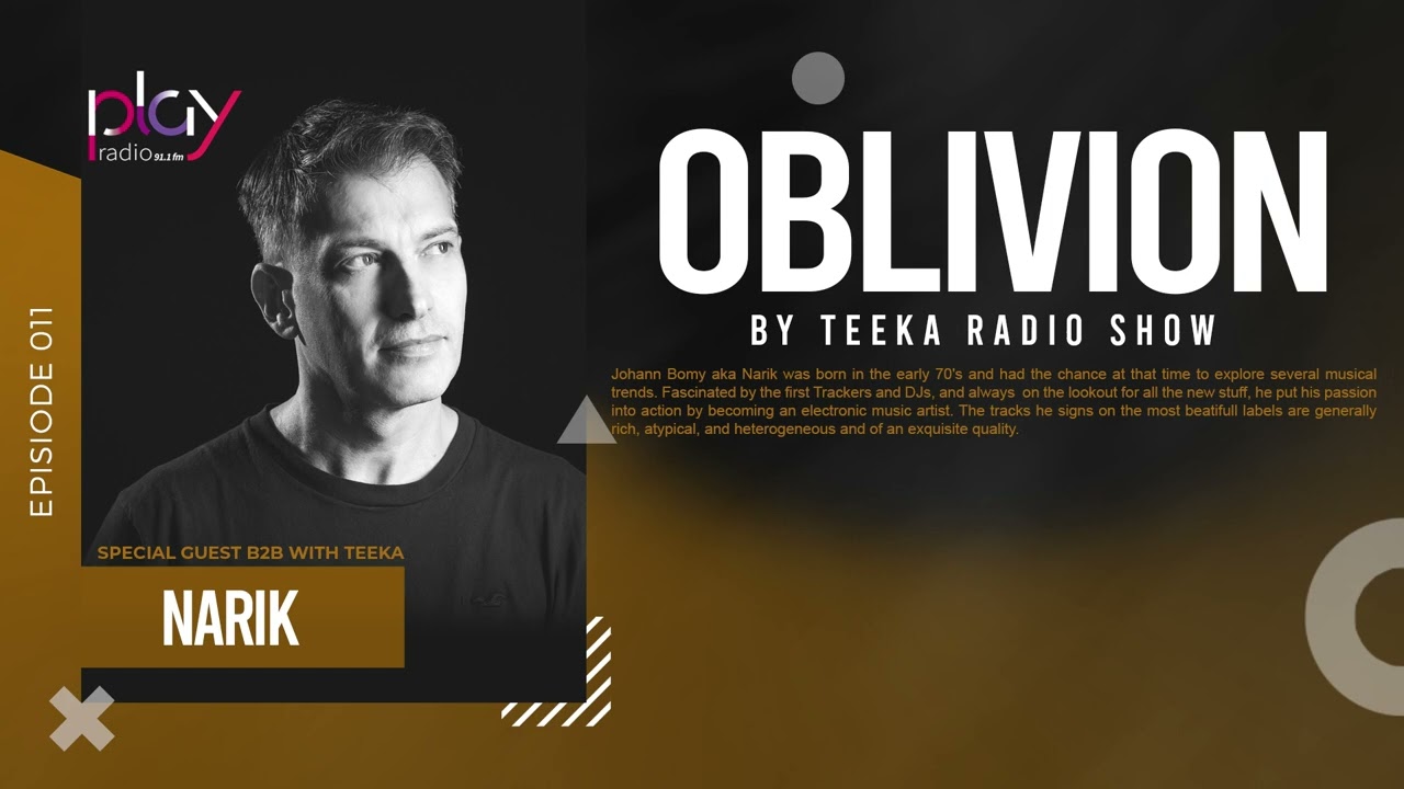 OBT #0012 - Oblivion By Teeka B2B with Narik exclusive on Play Radio Albania 18.08.2023