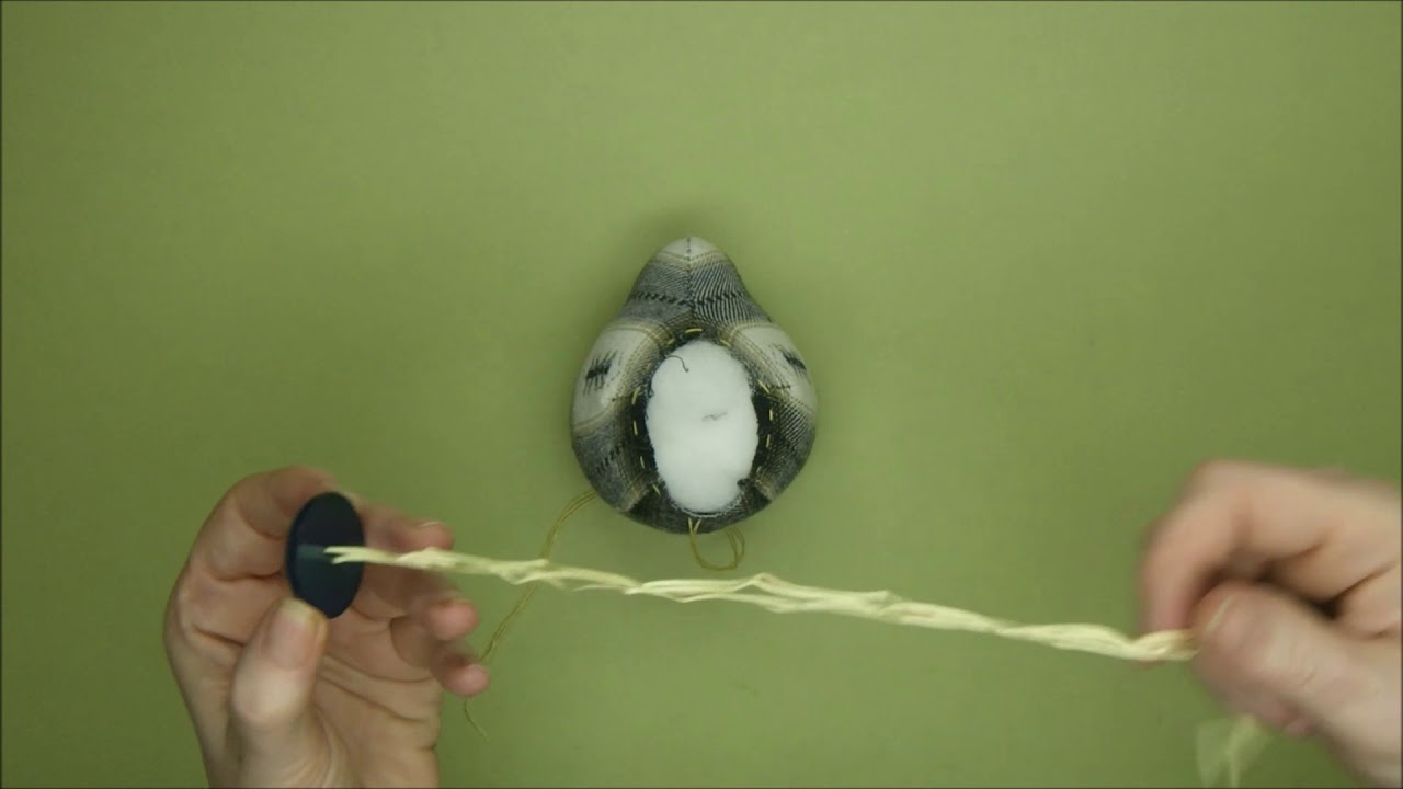 Button Jointed Memory Bear Making Project - Part 4 - Button Jointing The Head - Alice's Bear Shop
