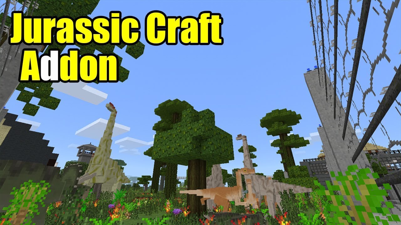 Jurassic Craft Addon | Minecraft PE Gameplay Walkthrough