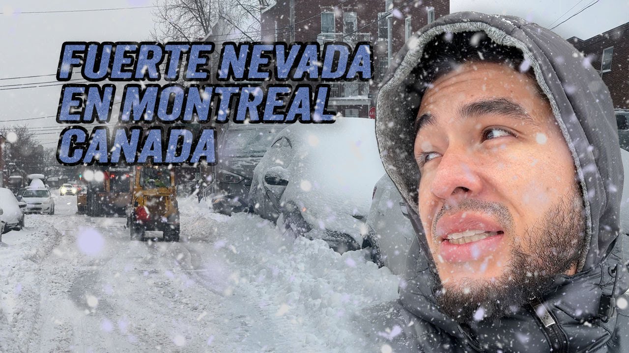 Caos por tormenta de nieve en Montreal Canada