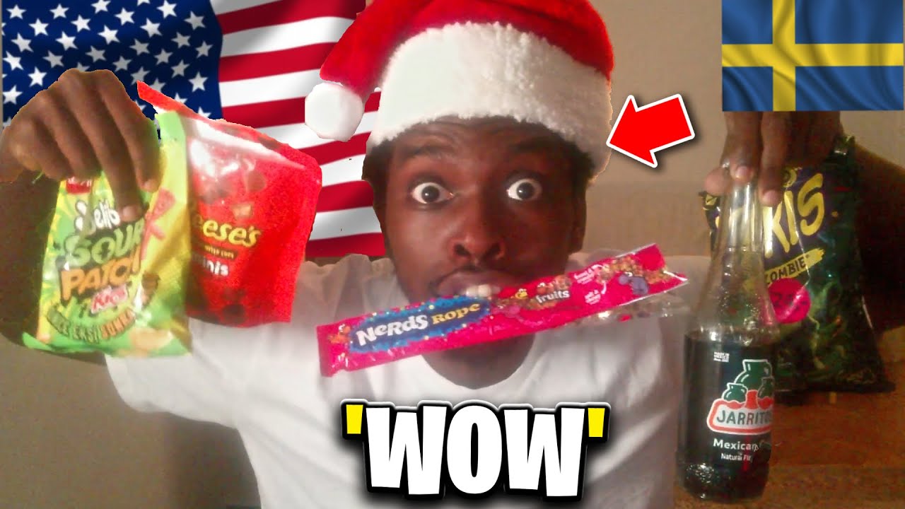 Swedish Guy Tries American Candy For The First Time!