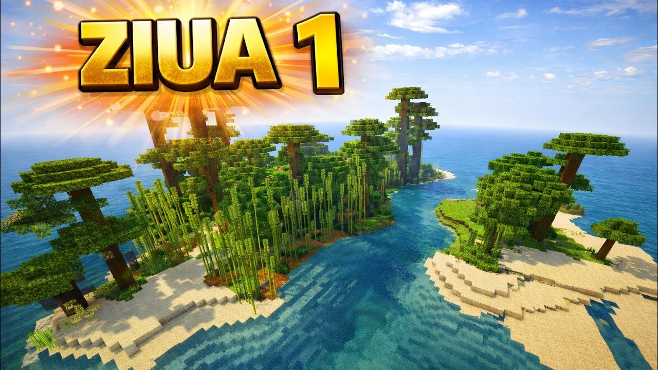 Minecraft PE #1 | Încerc să supraviețuiesc pe o insulă pustie 🏝️|