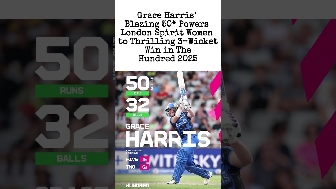 Grace Harris Smashes Match-Winning Fifty as London Spirit Women Clinch Last-Over Thriller #shorts