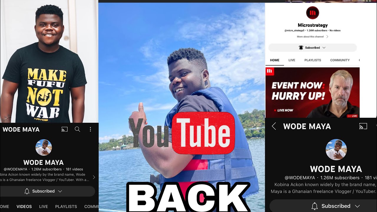 Breaking: WODE MAYA got his youtube channel Back