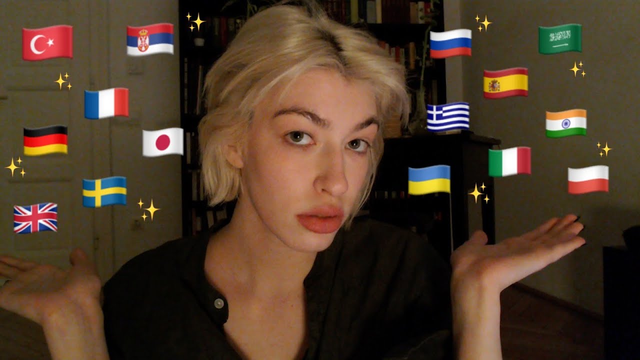 ASMR in YOUR language❗soft whispering in different languages + tapping, duct tape sounds