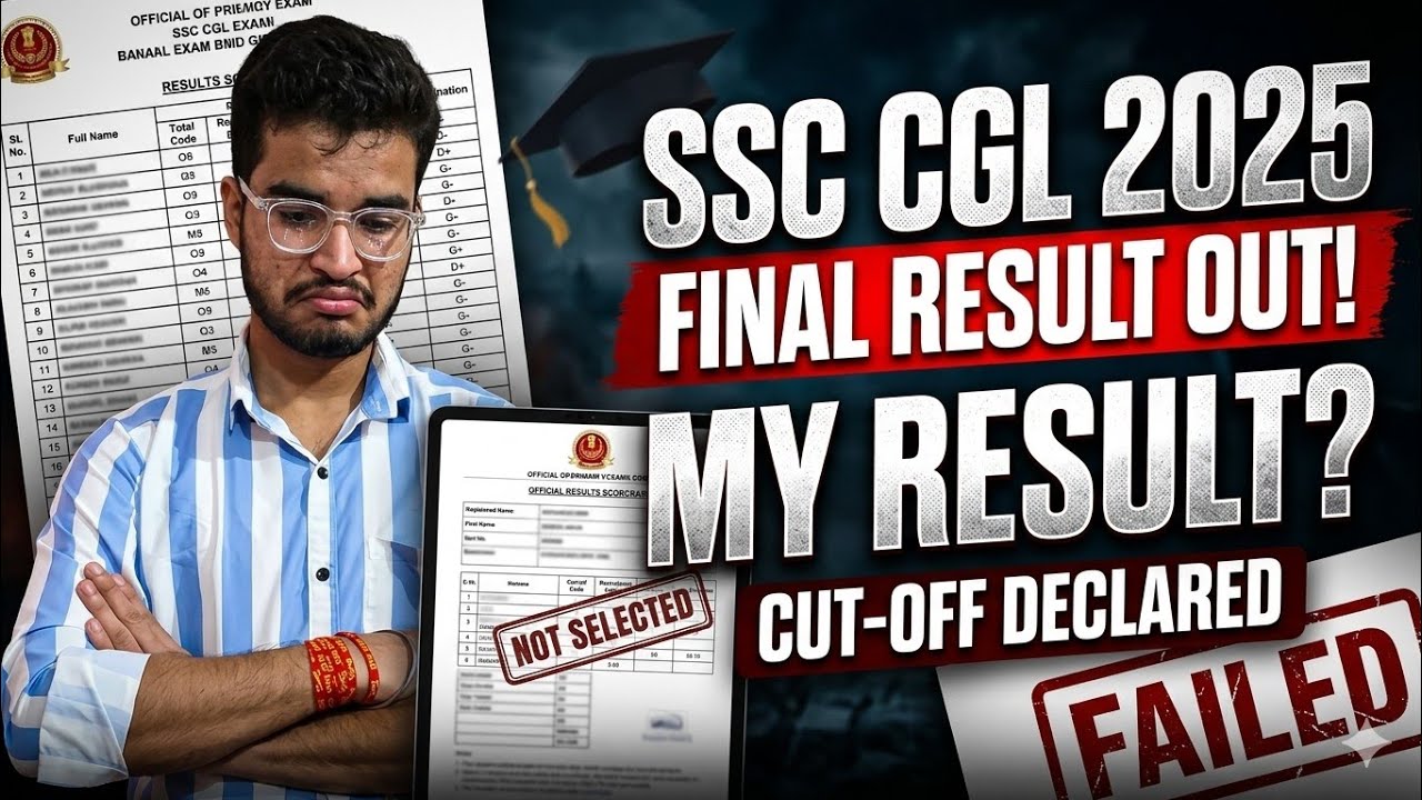SSC CGL 2025 FINAL RESULT OUT|| SSC CGL 2025 RESULT|| SSC CGL 2025 CUT-OFF|| MY RESULT?||