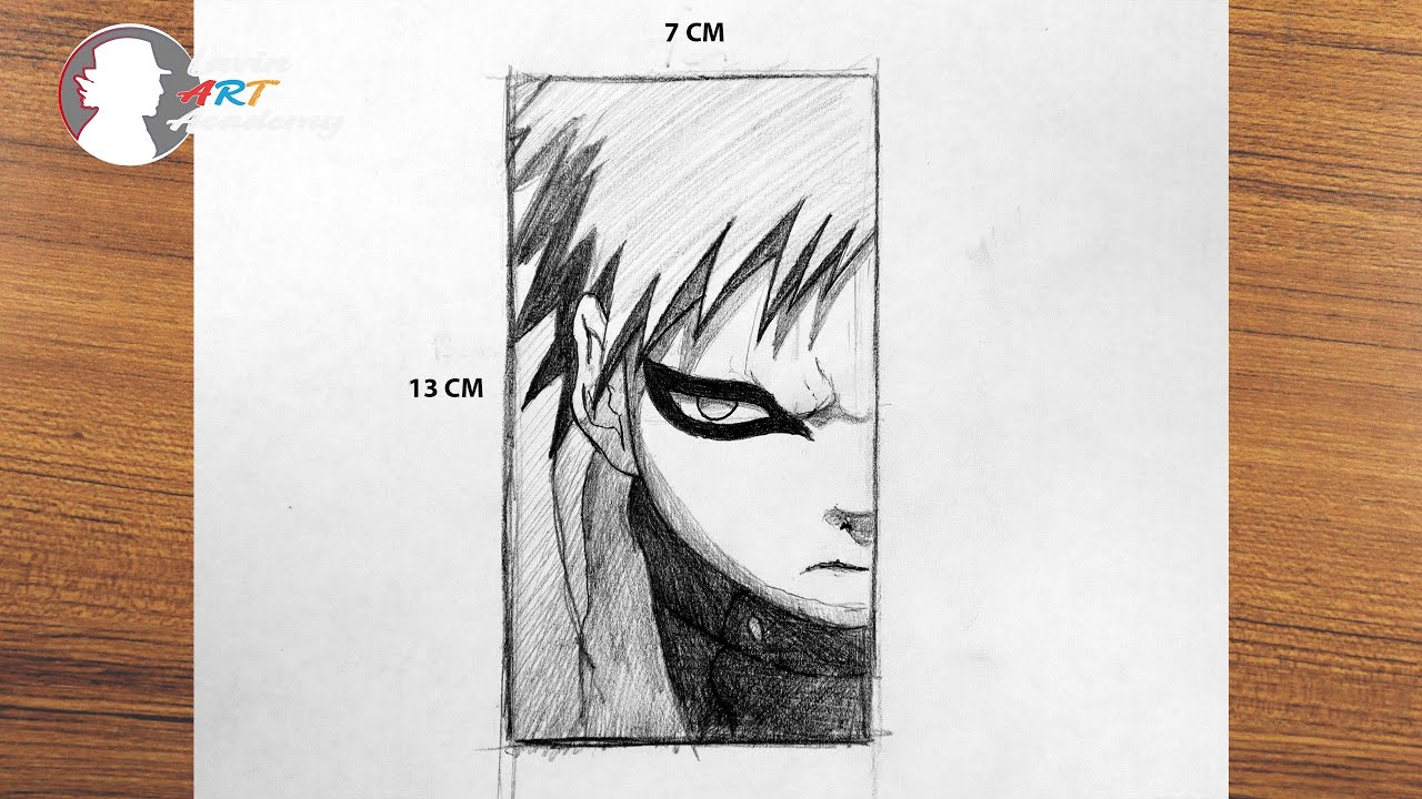 How to draw Gaara step by step || Easy Anime Drawing