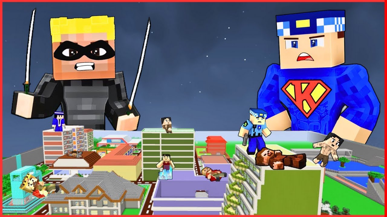 NİNJA EFEKAN VE SÜPER KEREM KOMİSER SAVAŞIYOR! 😨😱 - Minecraft