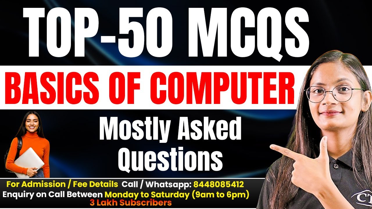 Computer Basic MCQs | Top 50 Computer Basic Questions & Answers | Computer Tech Academy