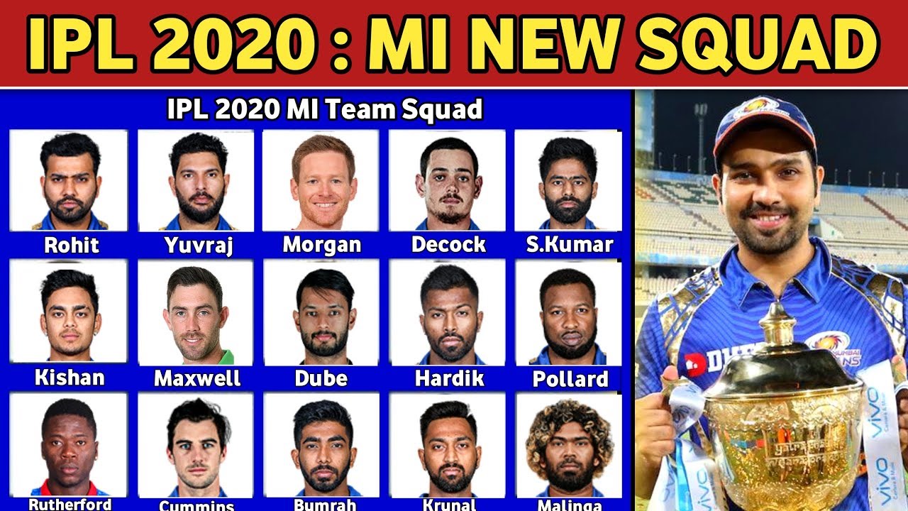 IPL 2020 - Mumbai Indians(MI) Team Full Squad