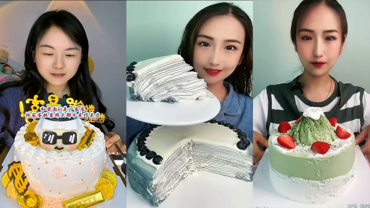 ASMR MOUSE CAKE || LAVA CAKE, MOCHI, CREPE ROLL CAKE