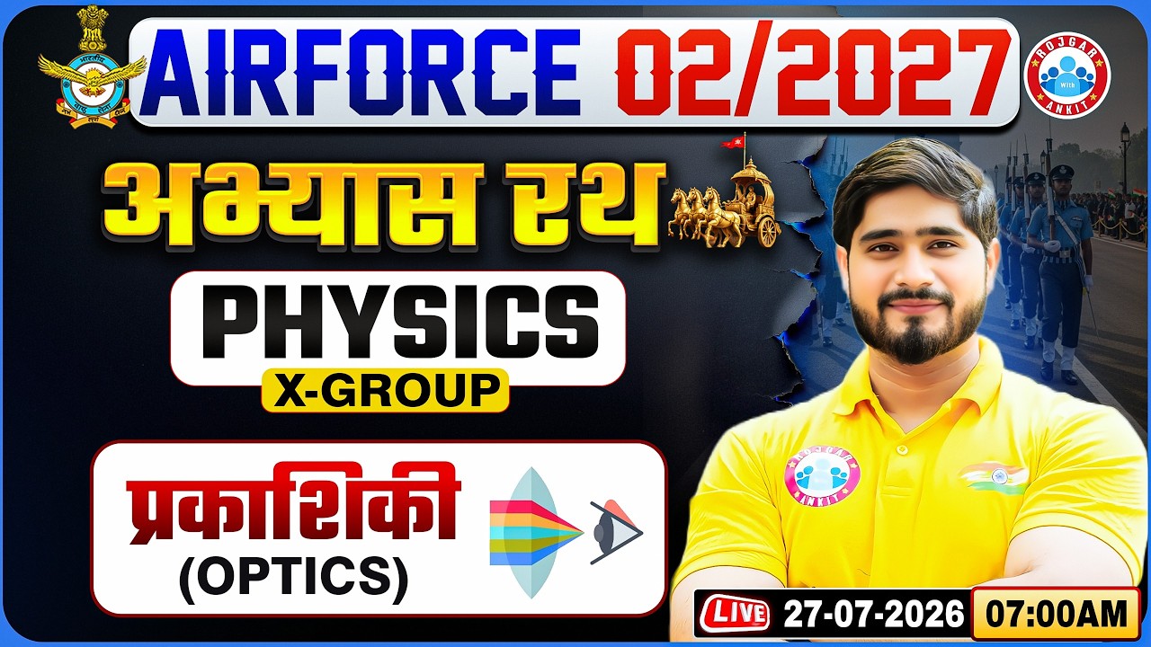 Airforce X Group Physics 2027 | Airforce Physics Practice Set - 01 | Optics | Airforce MA Physics