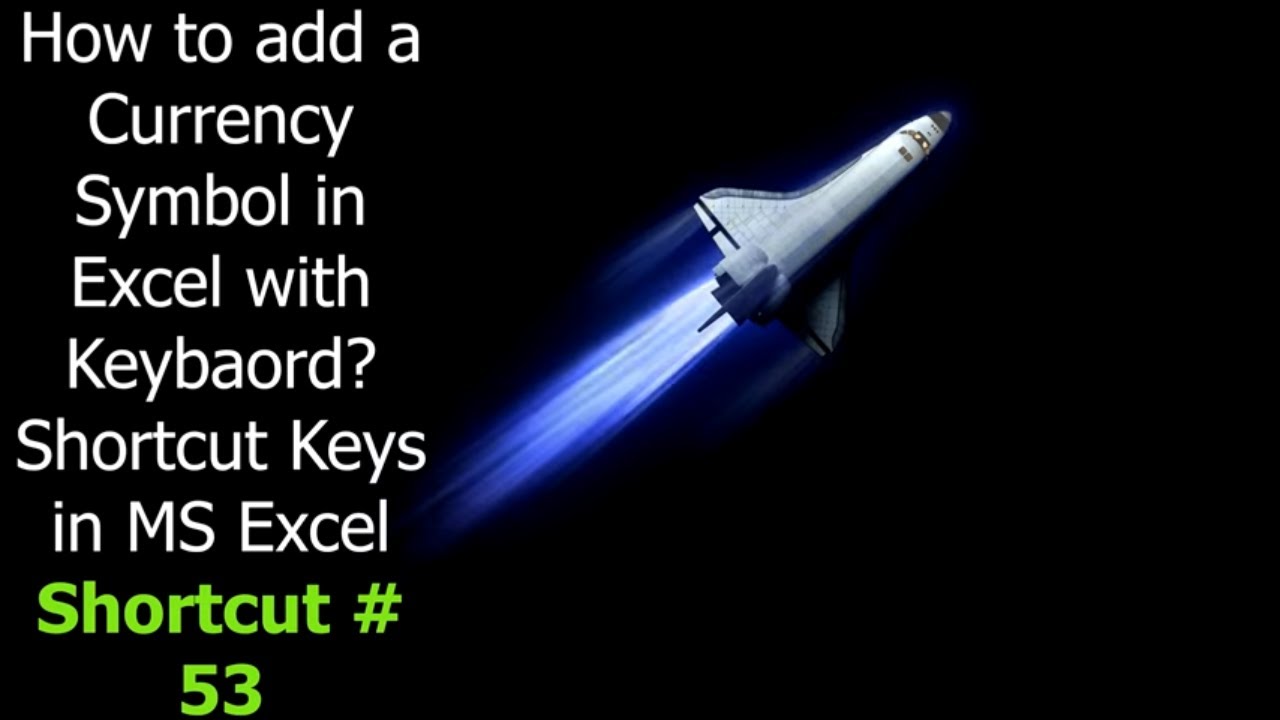 How to add a Currency Symbol in Excel with keyboard | MS-Excel Keyboard Shortcut for Windows 10 & 11