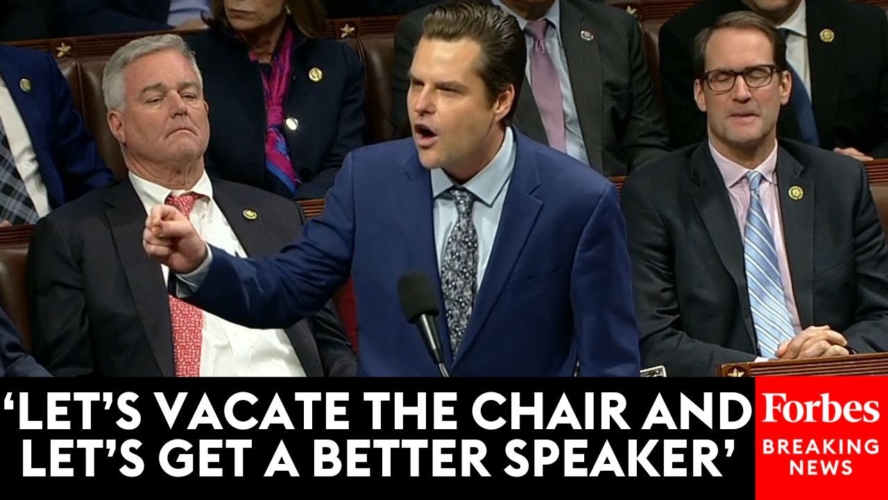 JUST IN: Watch Matt Gaetz's Impassioned Closing Remarks Ahead Of Vote To Oust Speaker Kevin McCarthy