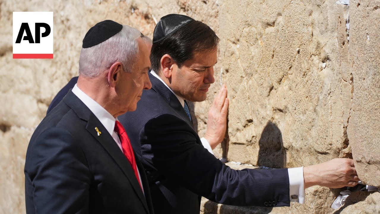 Marco Rubio and Netanyahu visit the Western Wall in Jerusalem