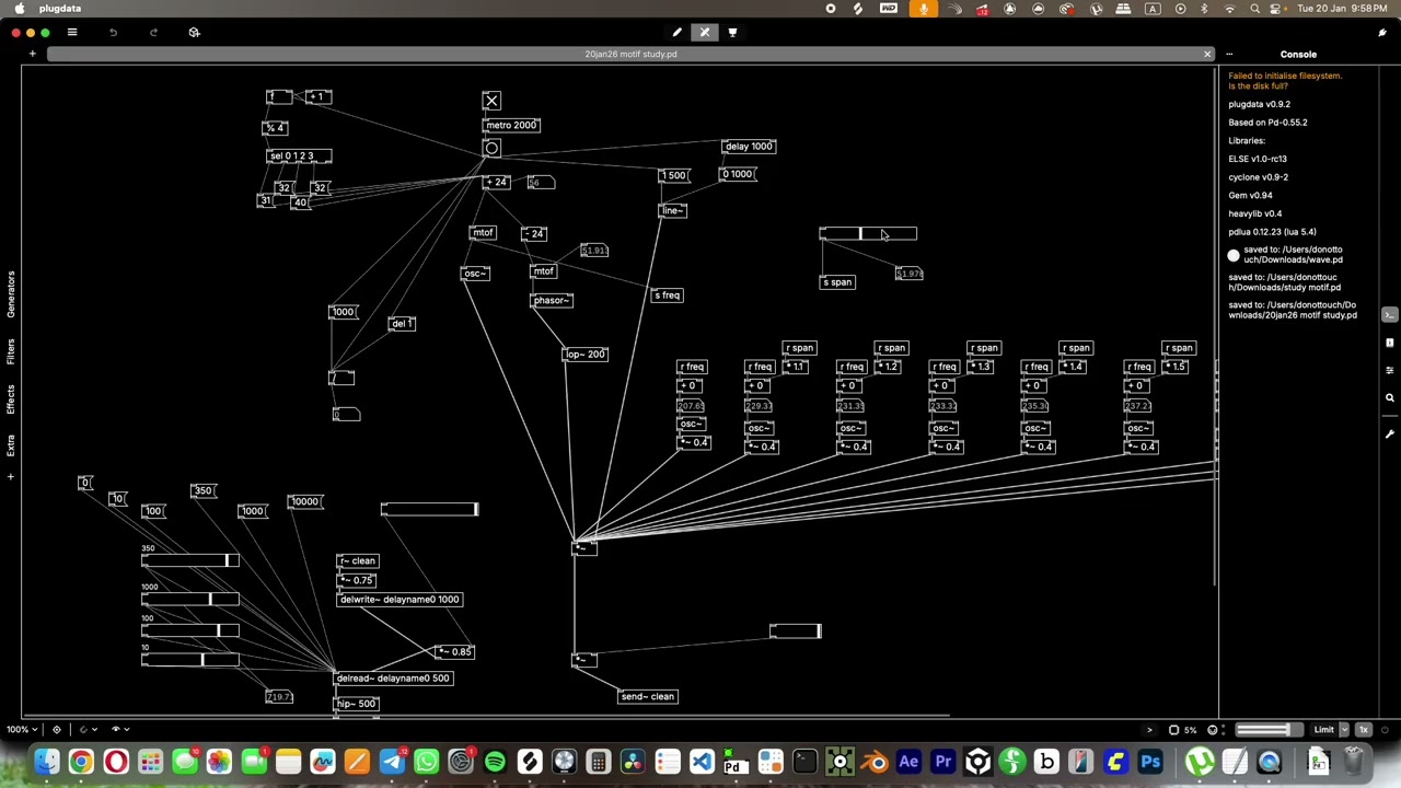#puredata  20jan26 motif study