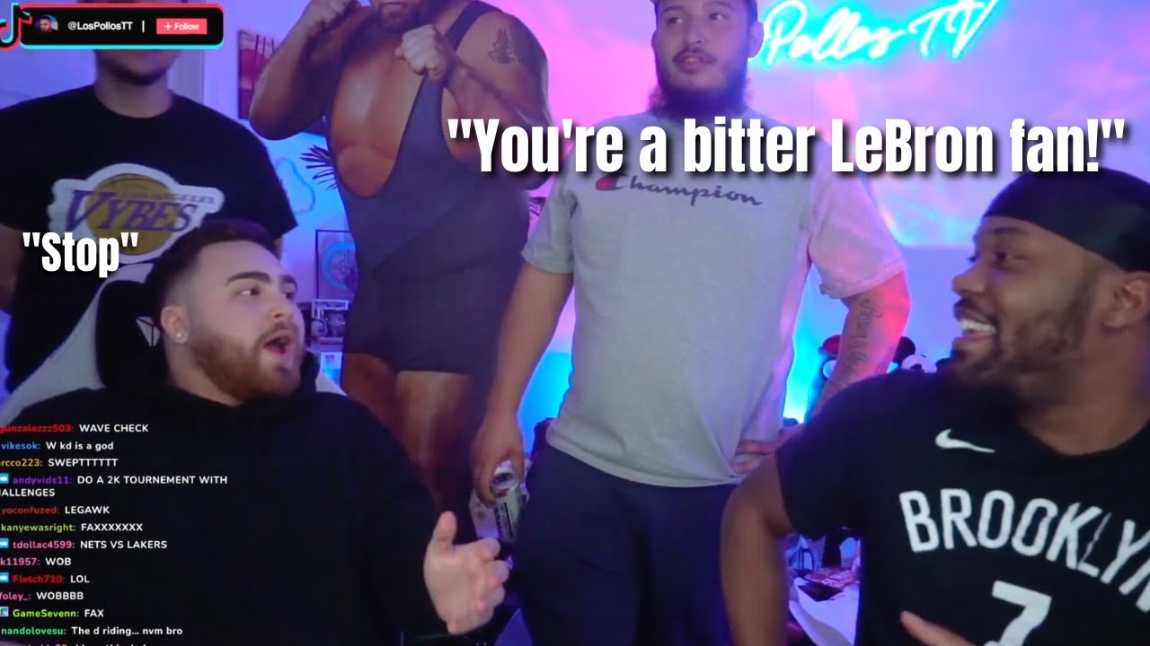 LosPollosTV HEATED ARGUMENT With DURANT SUPER-FAN Friend, CALLS OUT LOS For Being 'BITTER' Bron Fan