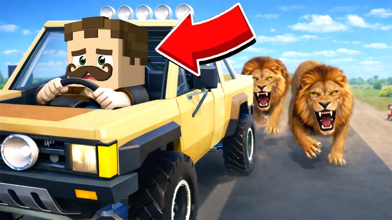 მანქანით გავურბივართ ცხოველებს Roblox-ში!