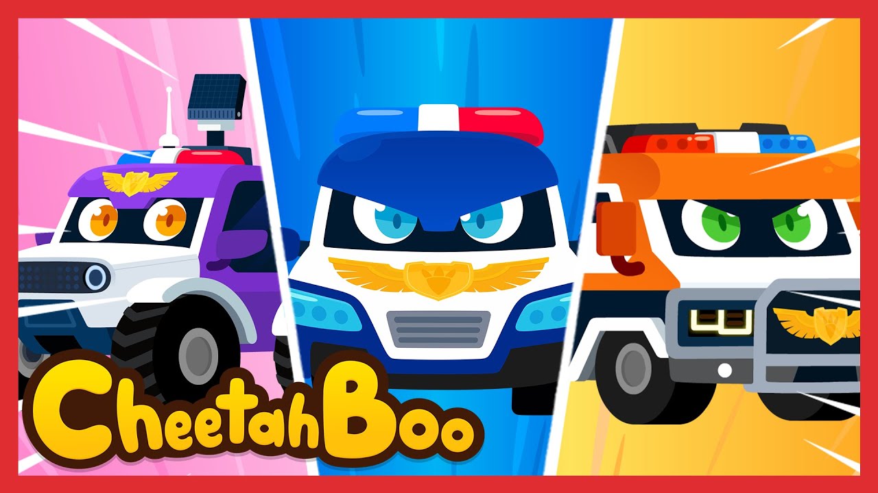 Ayo Cheetahboo! 🚓🦖 Tim Dino & Kendaraan Hebat Siap Beraksi! | Lagu Anak | #Cheetahboo