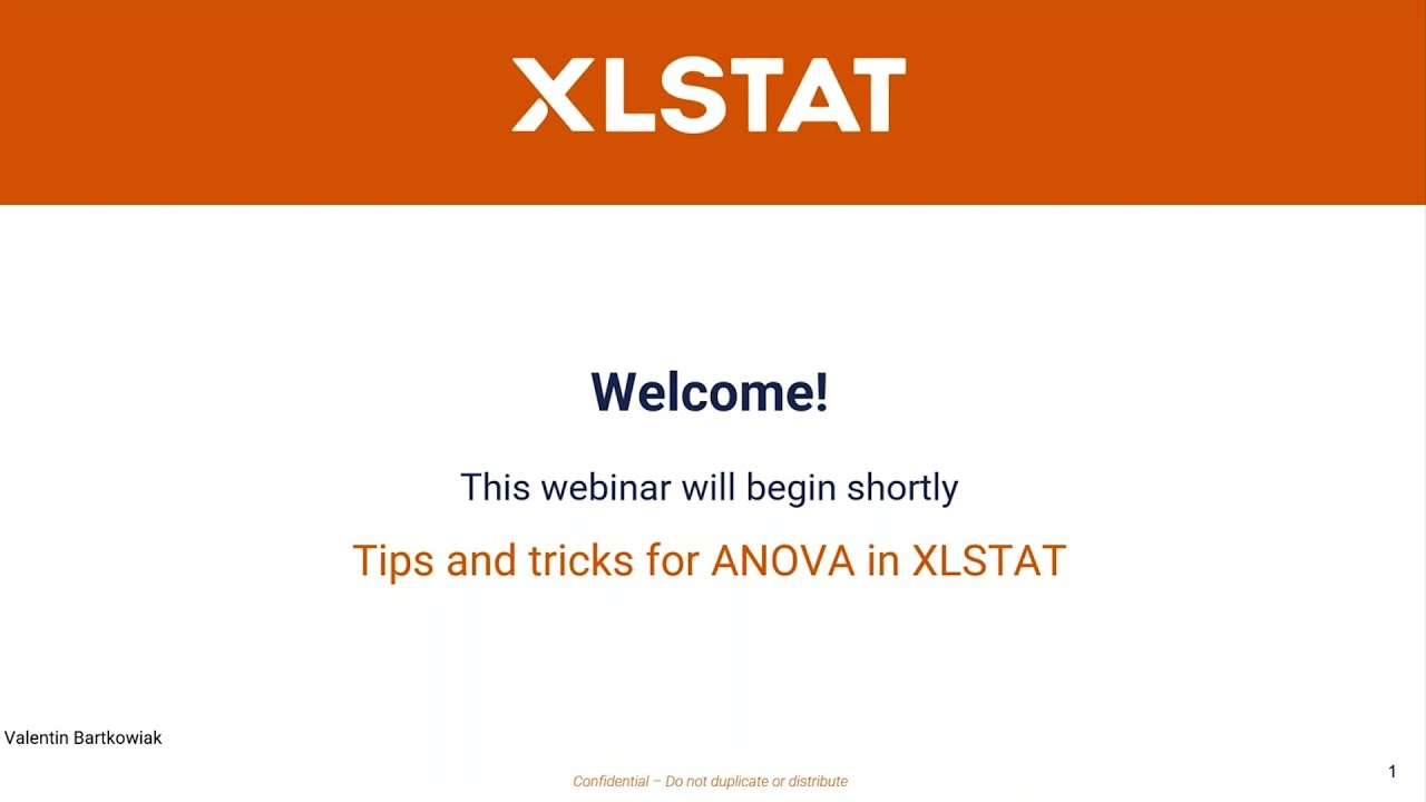 Tips and Tricks for ANOVA - XLSTAT Webinar Preview