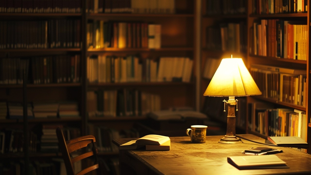 Night Library | The Chair by the Desk – Soft Lofi & Ambient for Late Night Reading