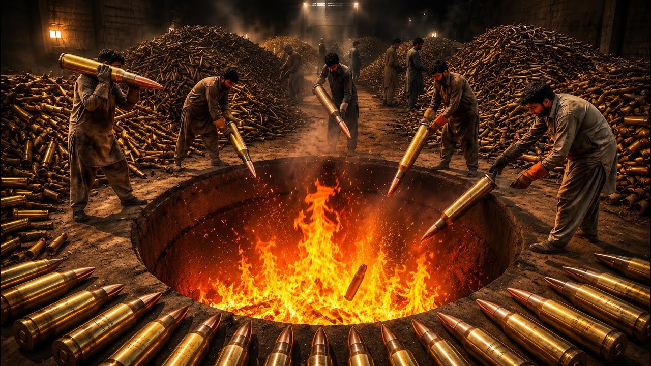 How Millions of Waste Bullet Shells Are Converted into Brass Wire | Amazing Recycling Process