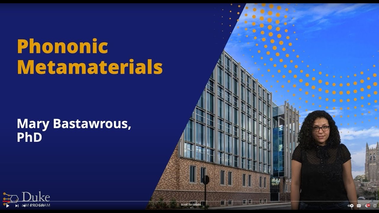 Phononic Metamaterials, Mary Bastawrous (Short Version)