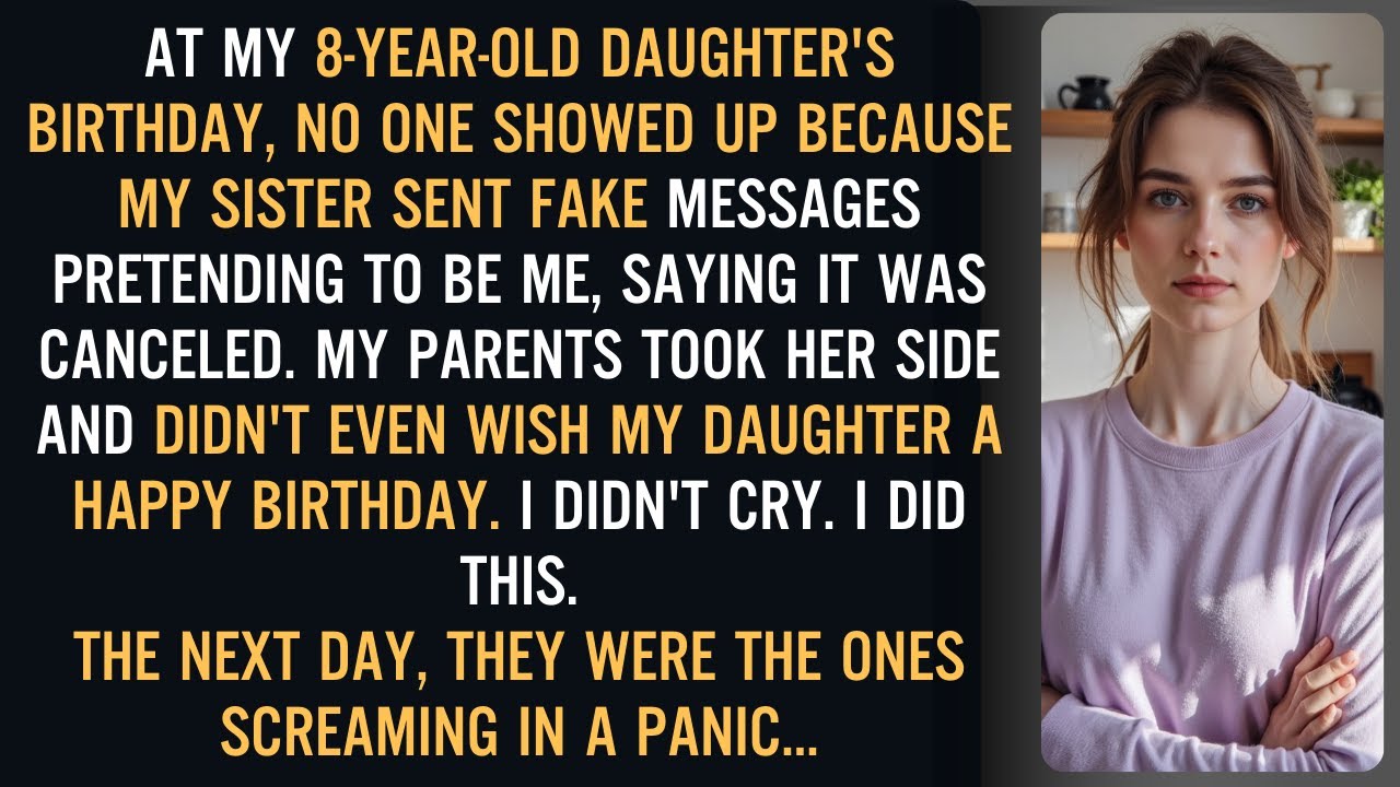 At My 8-Year-Old Daughter’s Birthday, No One Showed Up Because My Sister Sent Fake Messages.