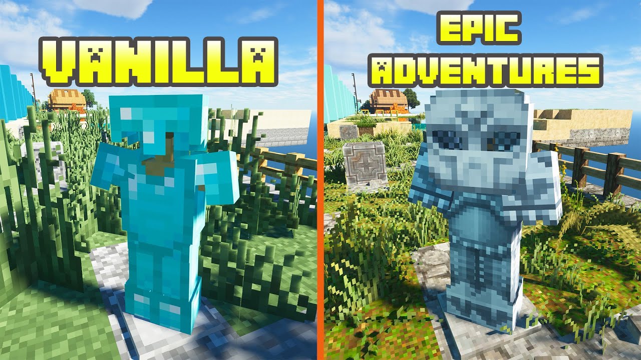 Vanilla vs Epic Adventures | Texture Comparison [ 4K 60FPS ]