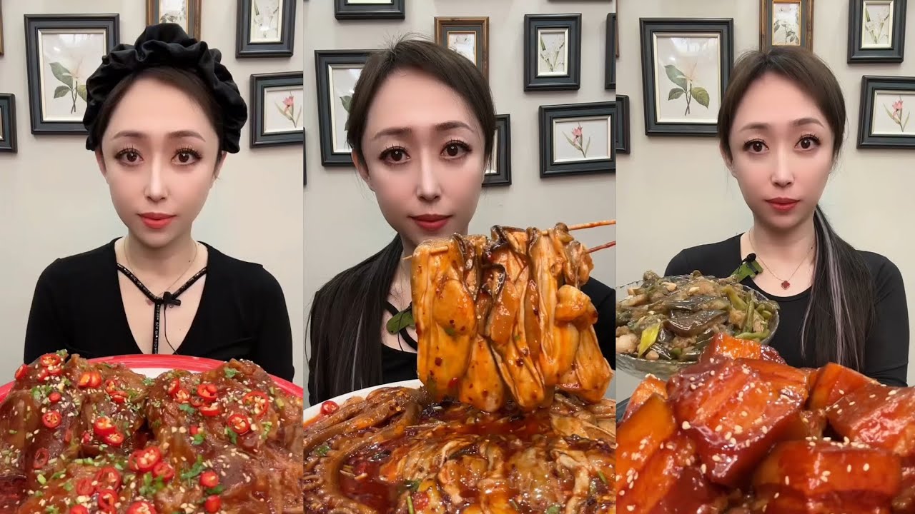 Mukbang #25 : Eat pig brain belly pork 🍖🍖, ,Noodles🍜🍜..#belly #mukbang #eatingshow #yummy  
