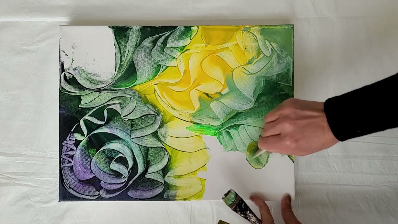 Catalyst Wedge Techniques for Beginners Abstract Acrylic Painting #acrylicpainting #satisfying #art