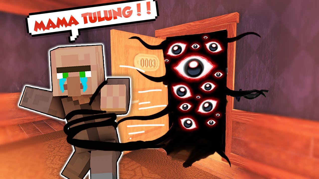 AKU PAKSA VILLAGER INI BUAT MASUK KE DOORS DI GAME SIKSA VILLAGER !!!