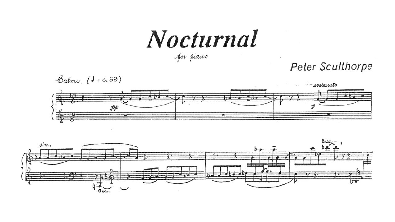 Peter Sculthorpe - Nocturnal [with score]