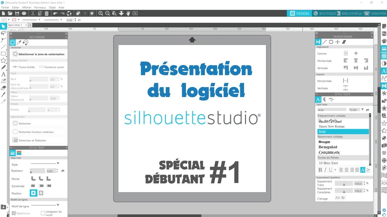Présentation du logiciel Silhouette Studio - Les vidéos spécial débutant #1